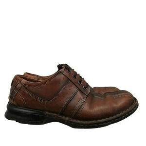 Clarks Touareg Brown Leather Lace Up Oxford 10